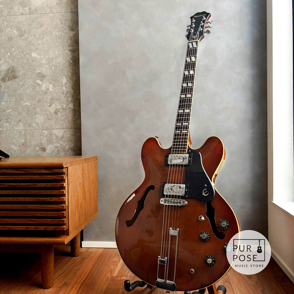 Epiphone Japan Riviera 1970年代 Walnut ブルーラベル