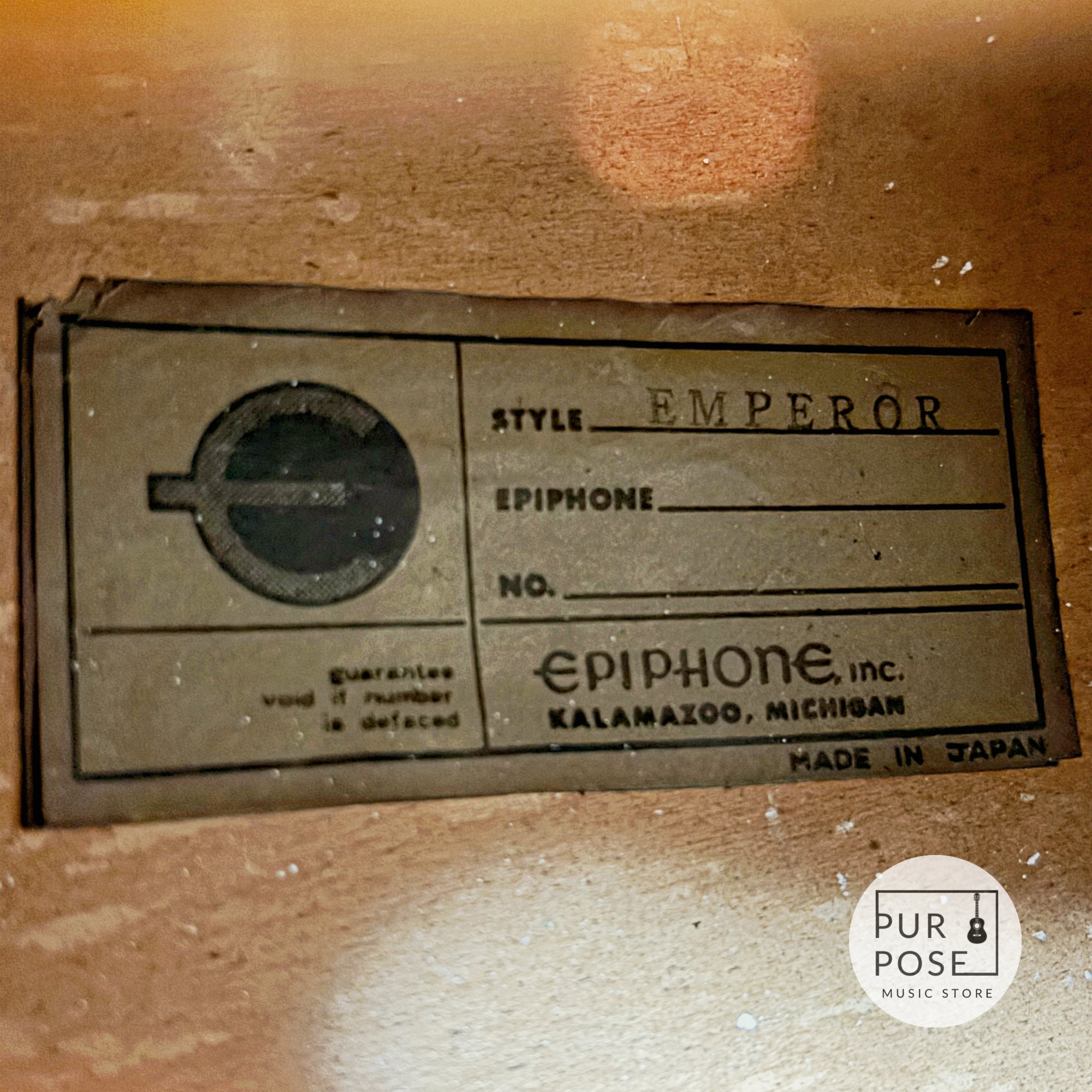 [Used/Demo video available] Epiphone Emperor Blue label full-body acoustic guitar, made in Japan in 1980