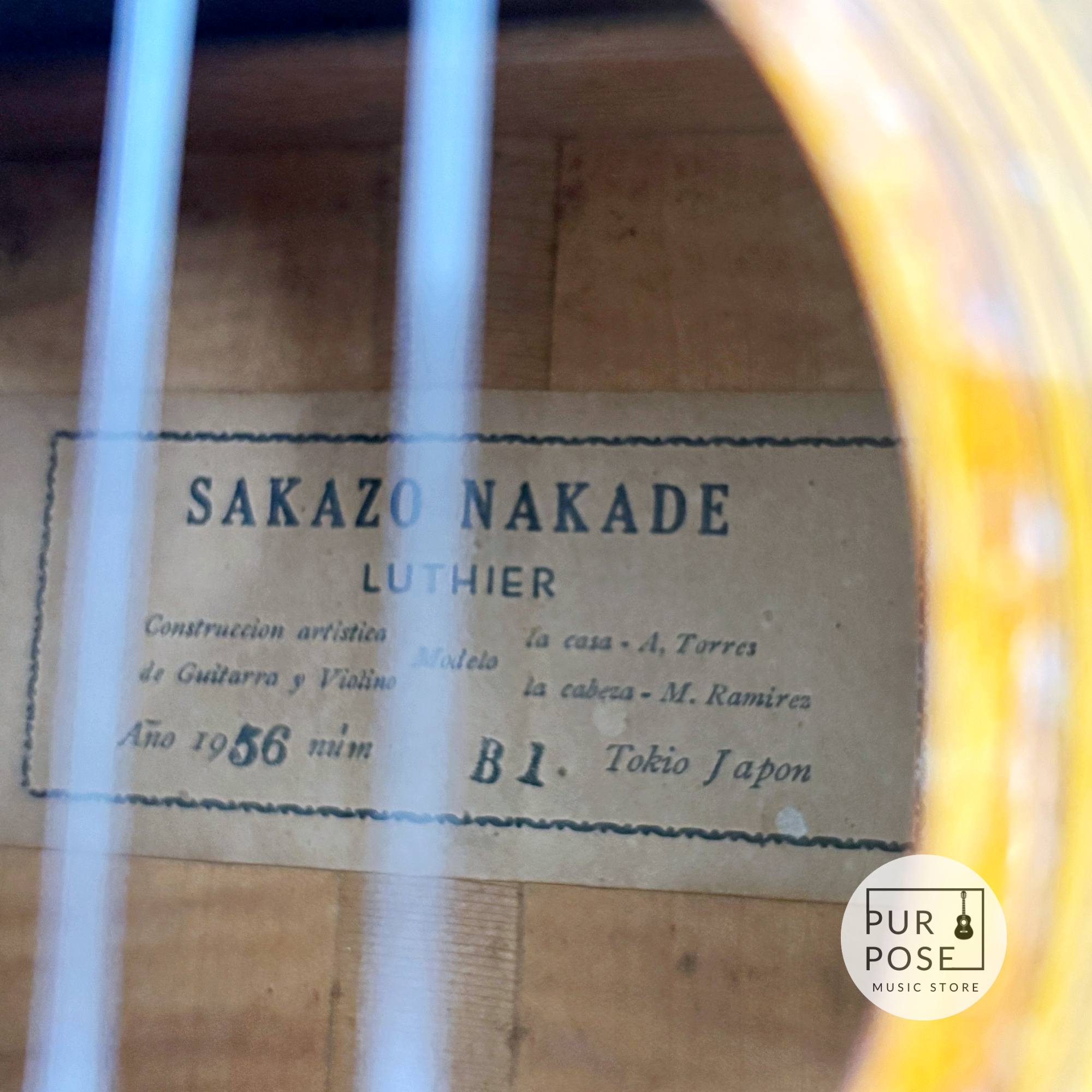 【中古/動画あり】中出阪蔵 B-1 1956年製 オール単板 Sakazo Nakade クラシックギター