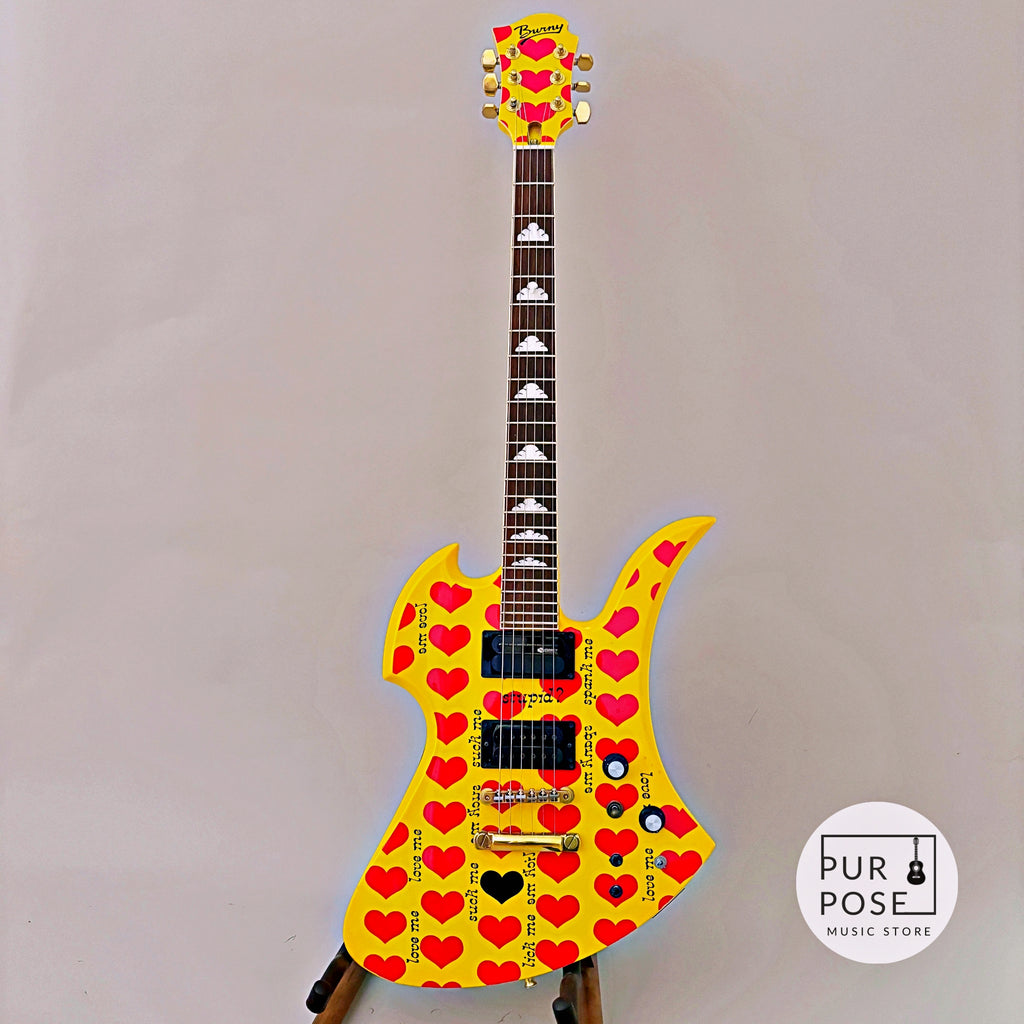 中古】Fernandes / Burny MG-165S HY XJapan hide Model Yellow Heart 中古】Fernandes / Burny MG-165S HY XJapan hide Model Yellow Heart
