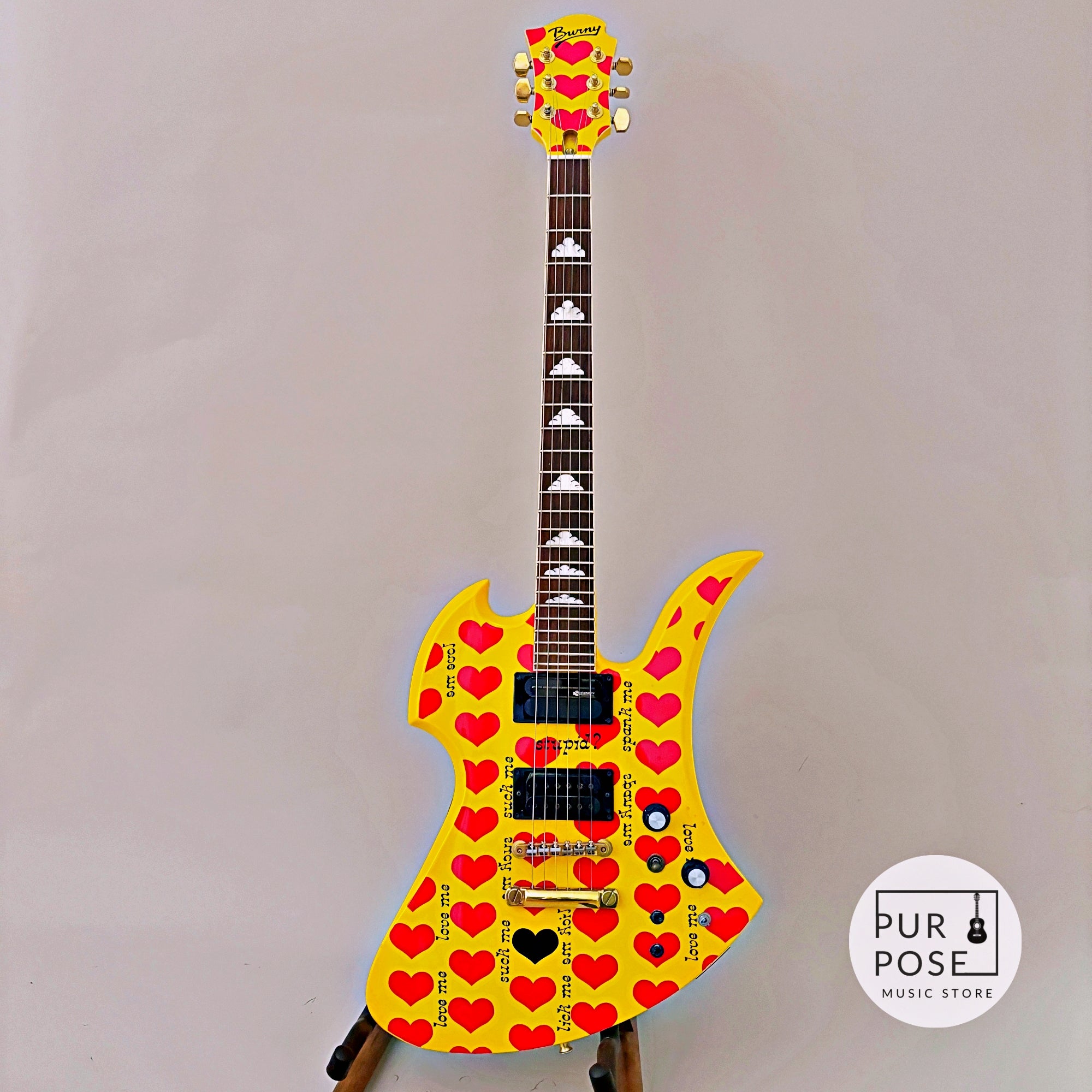 【中古】Fernandes / Burny MG-165S HY XJapan hide Model Yellow Heart モッキンバード