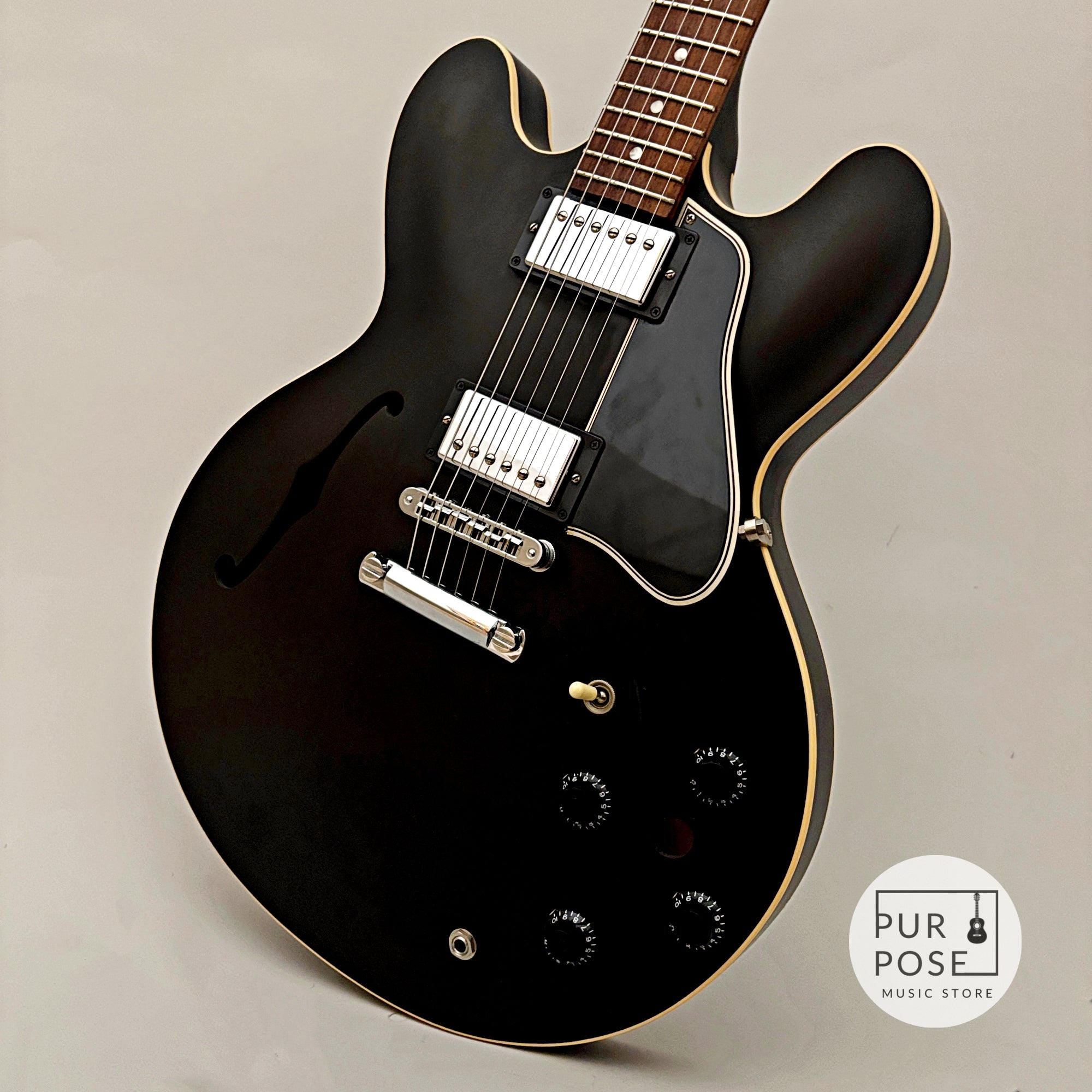 【中古/動画あり】Gibson Custom Shop ES-335 Dot Transparent Satin Black 2008年製