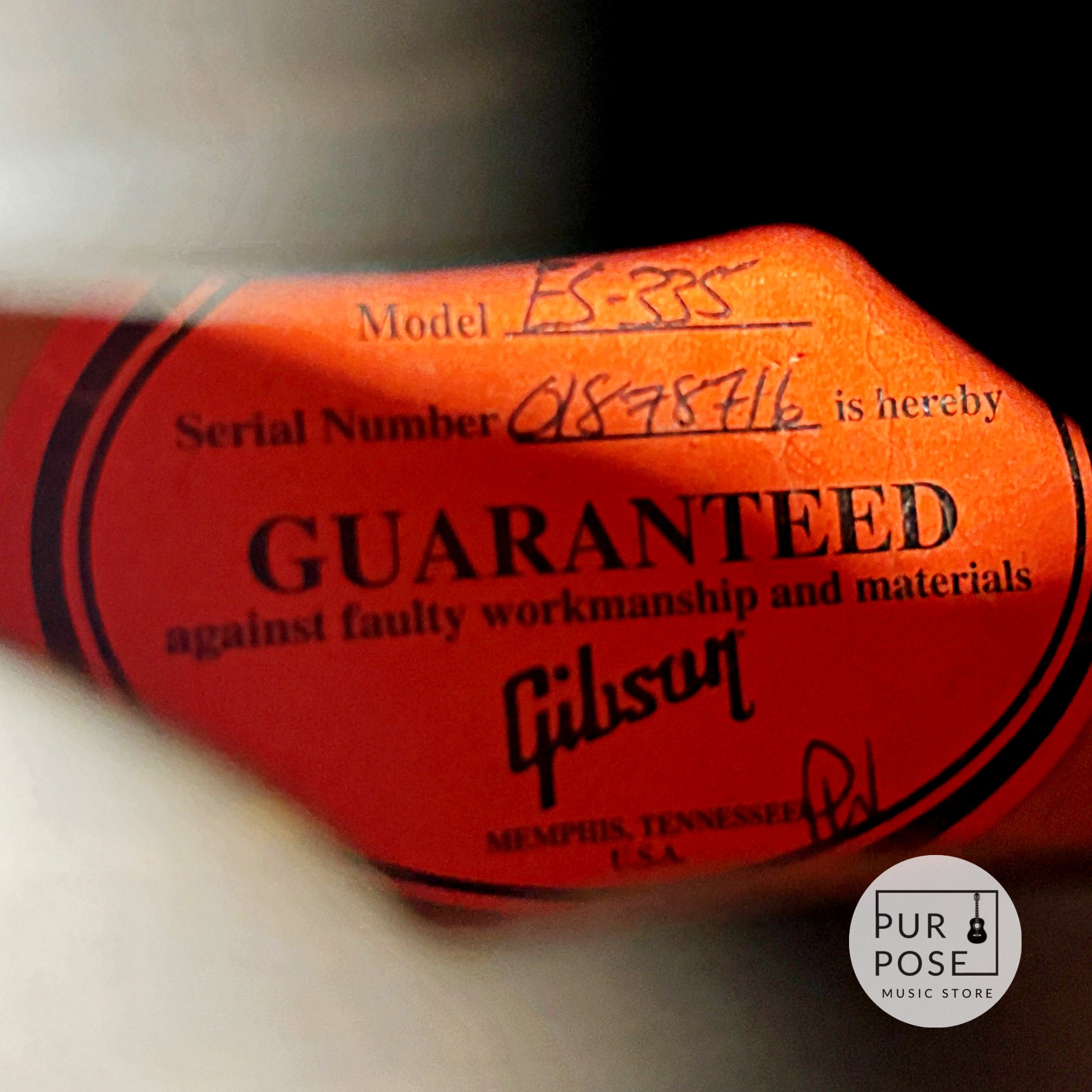 【中古/動画あり】Gibson Custom Shop ES-335 Dot Transparent Satin Black 2008年製