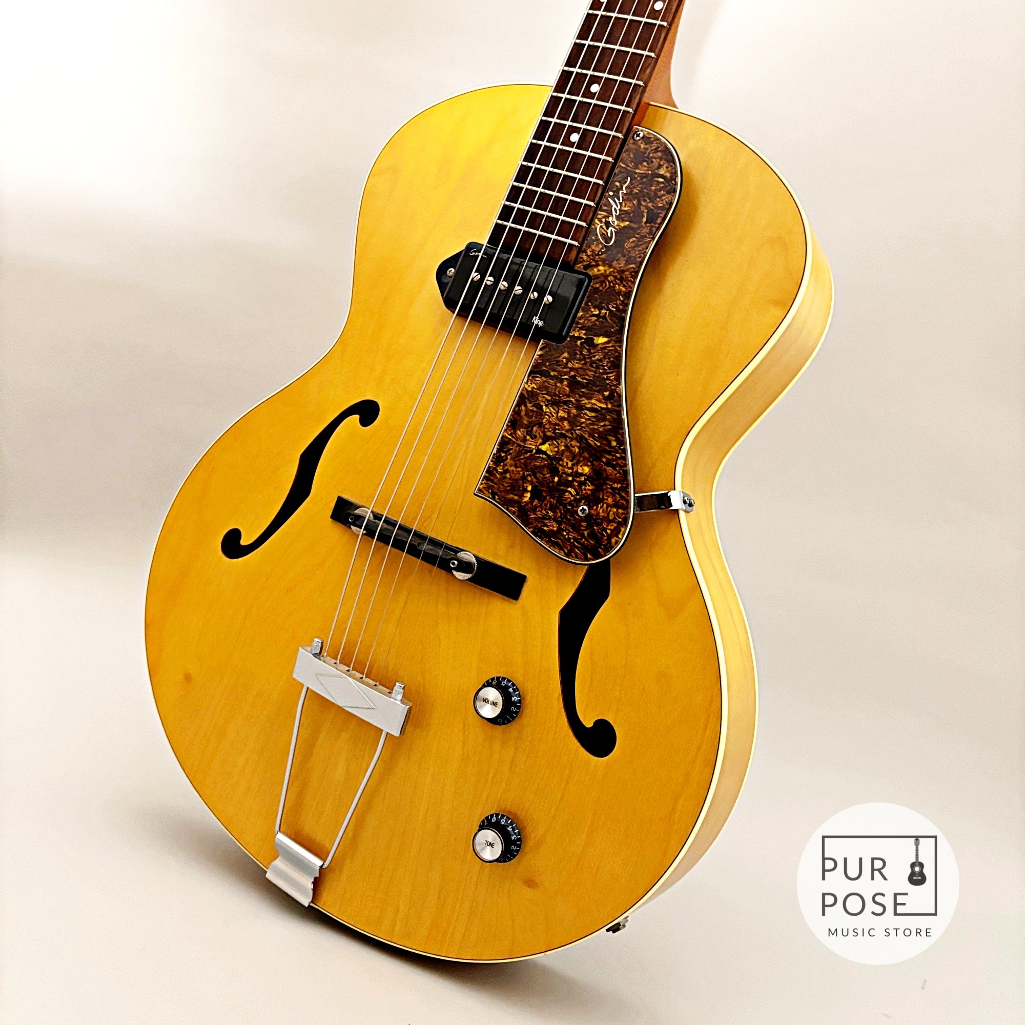 【美品中古/動画あり】Godin 5th Avenue Kingpin P90 Natural フルアコ