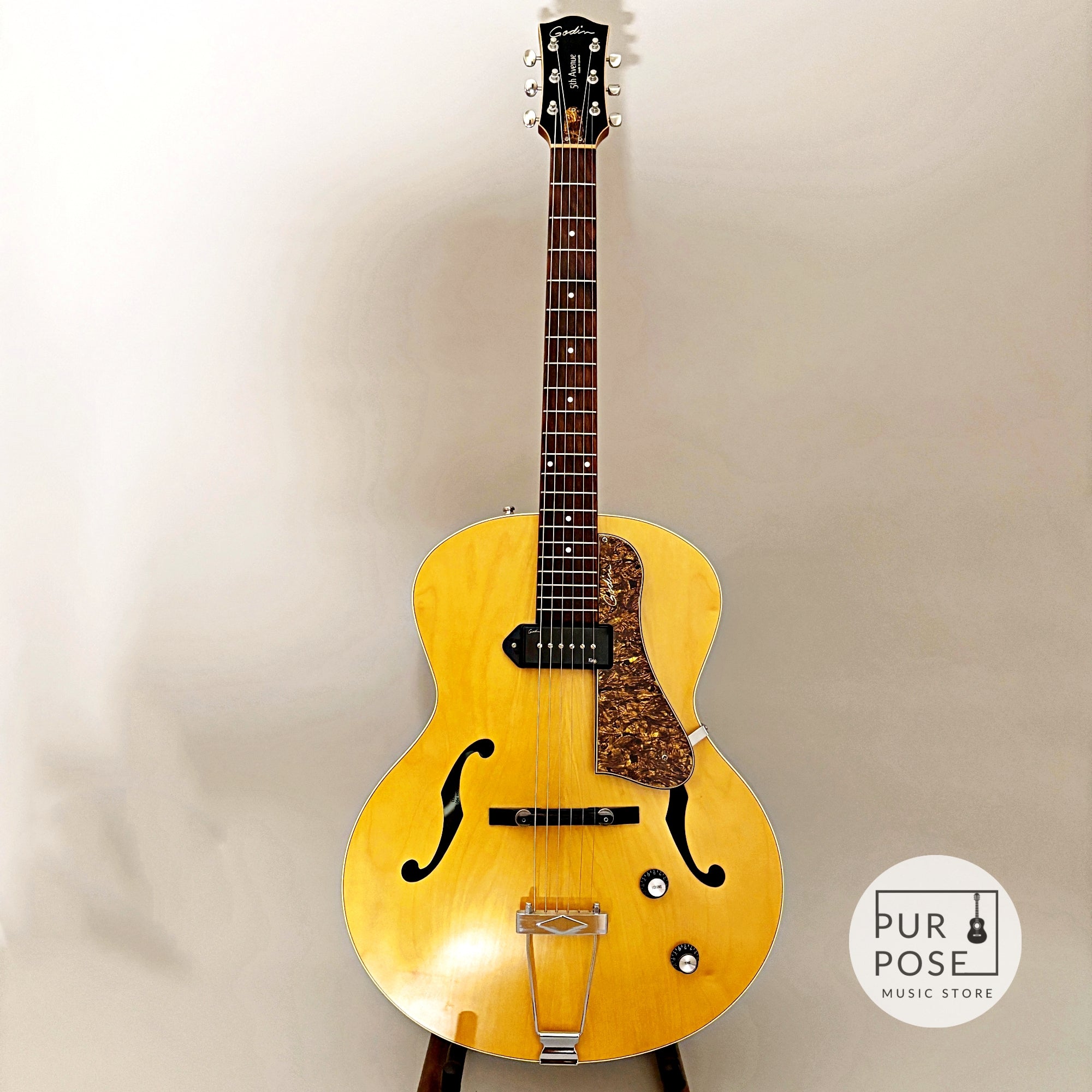 【美品中古/動画あり】Godin 5th Avenue Kingpin P90 Natural フルアコ