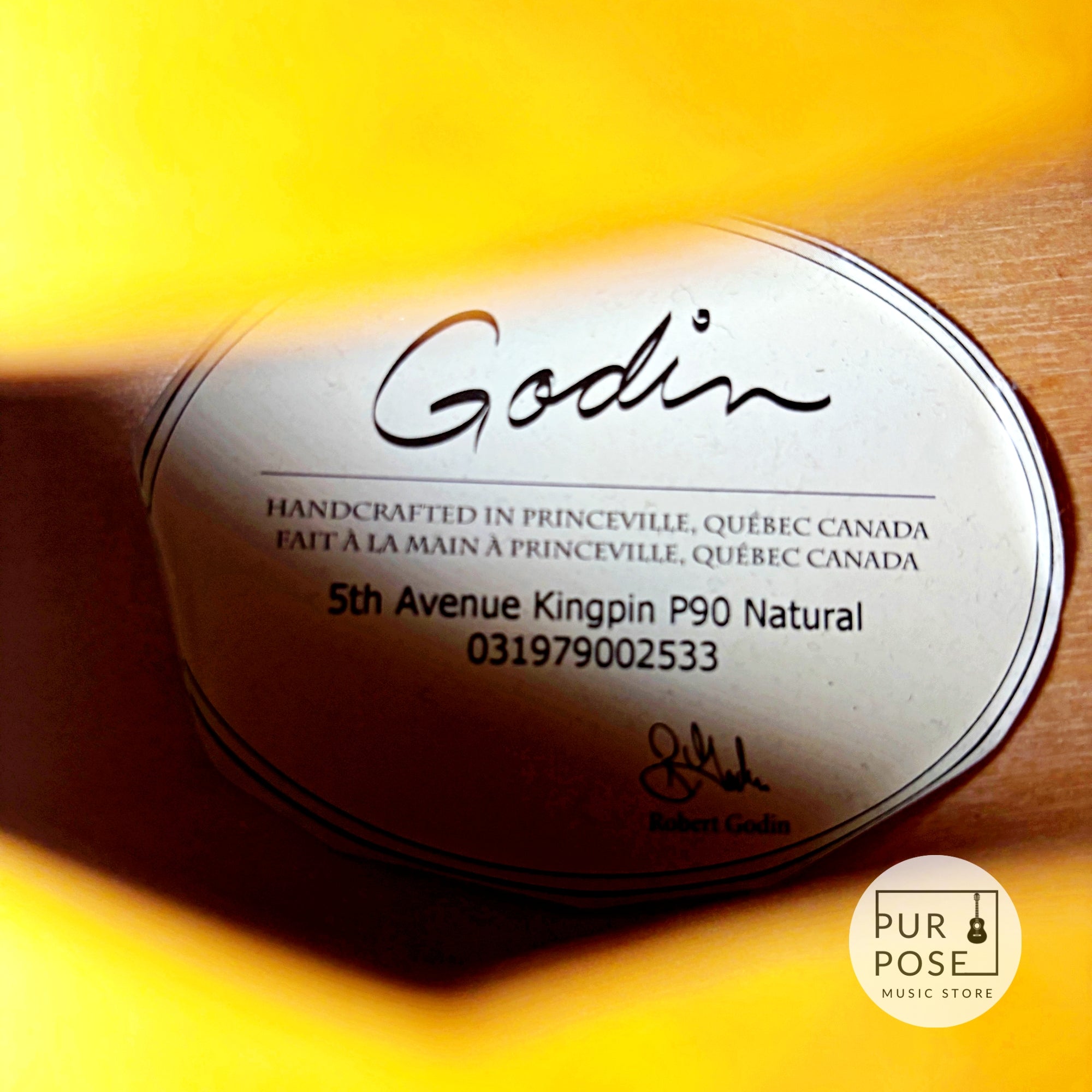 【美品中古/動画あり】Godin 5th Avenue Kingpin P90 Natural フルアコ