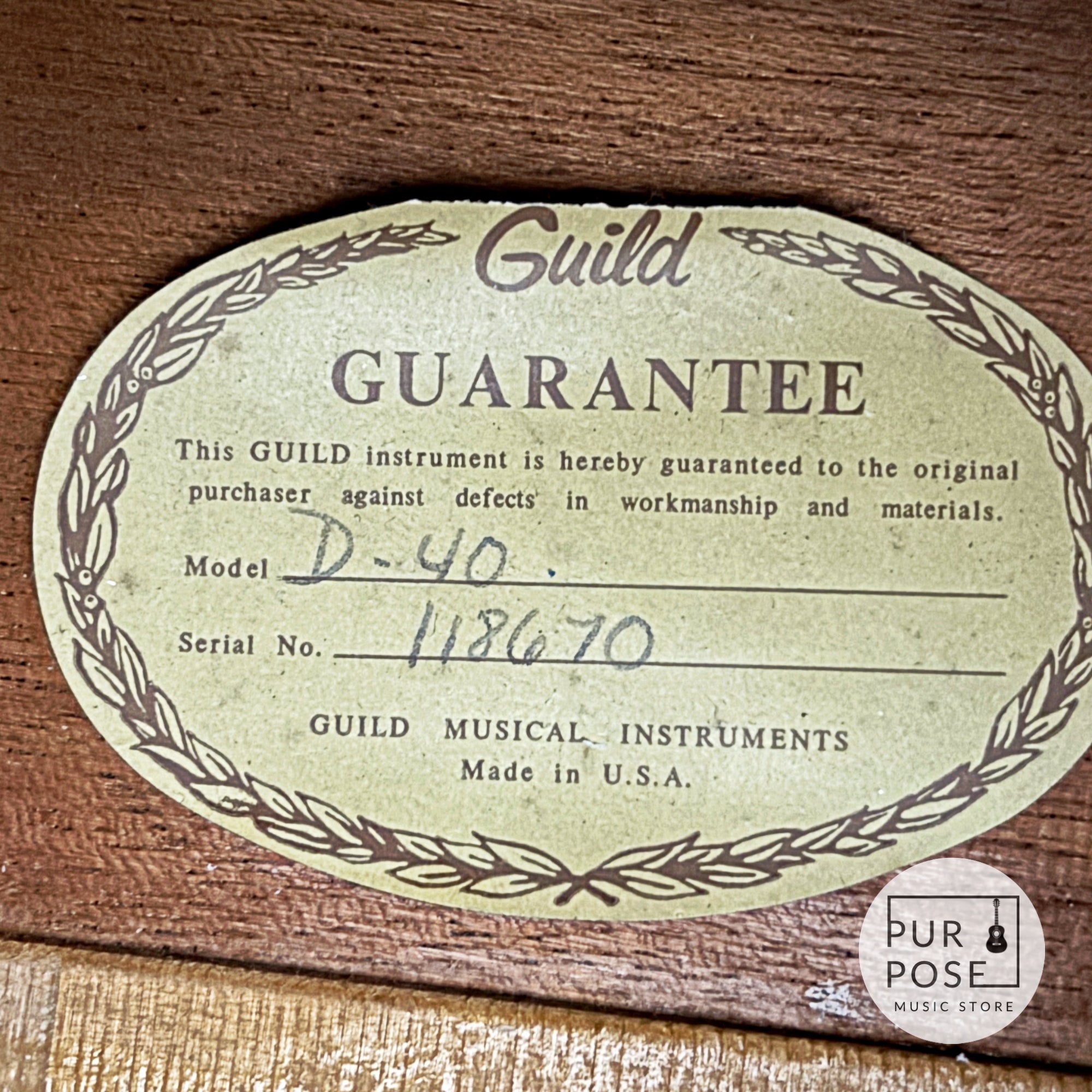【中古/動画あり】Guild D-40 1975年製 オール単板 アコースティックギター
