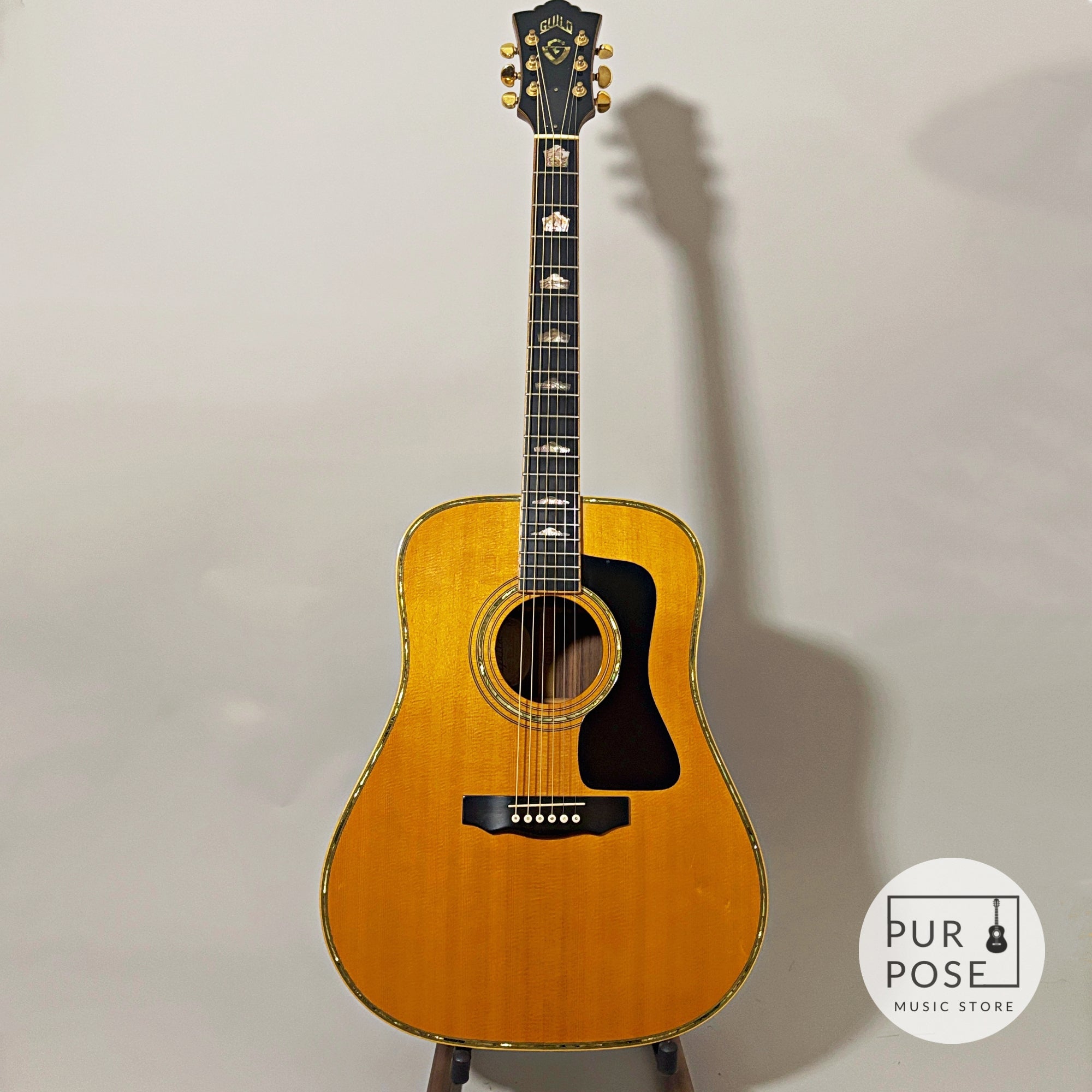 【中古/動画あり】Guild D-100 NT CRV 1995年製 ネックヒール彫刻