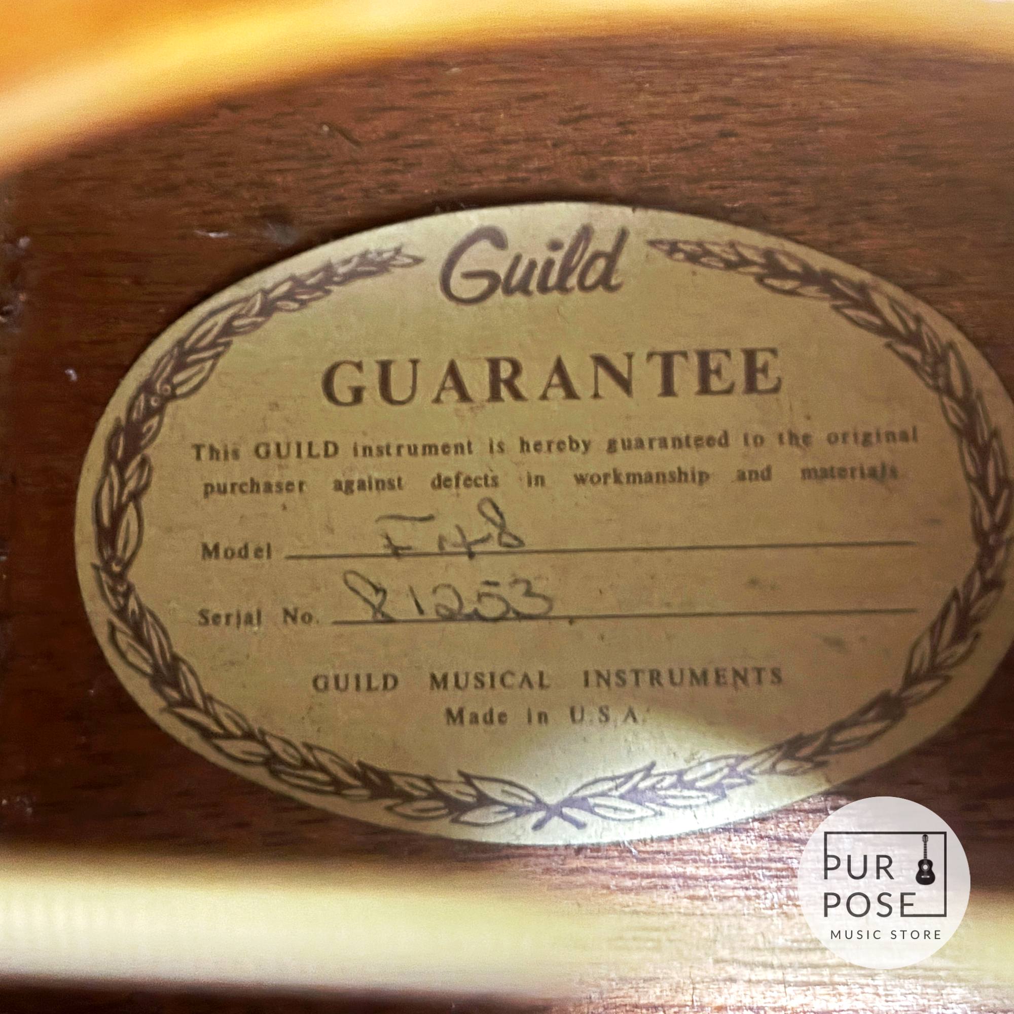 【中古/動画あり】Guild F-48 1973年製 ジャンボボディサイズ