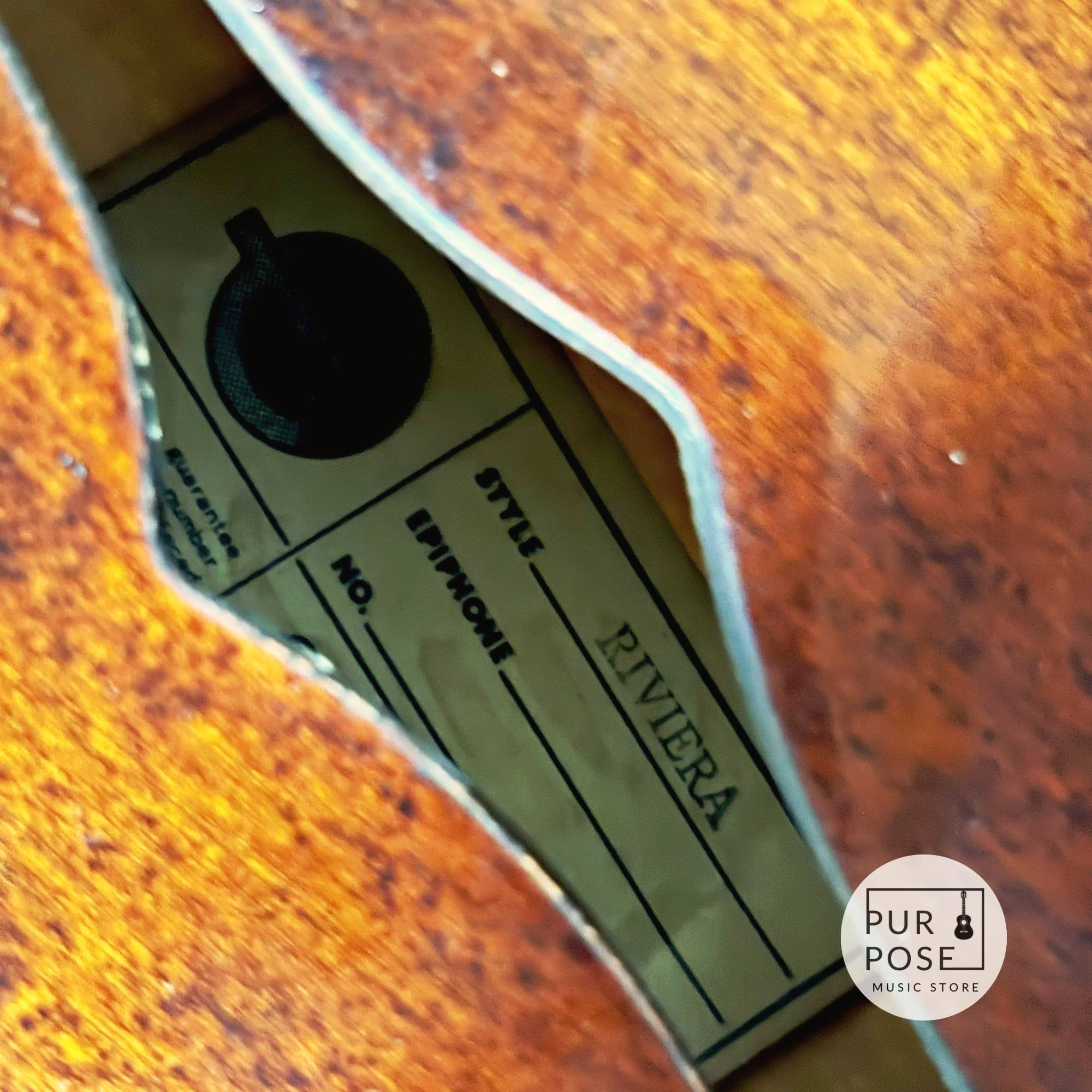 【中古/動画あり】Epiphone Japan Riviera 1978年製 ブルーラベル期 ウォルナット